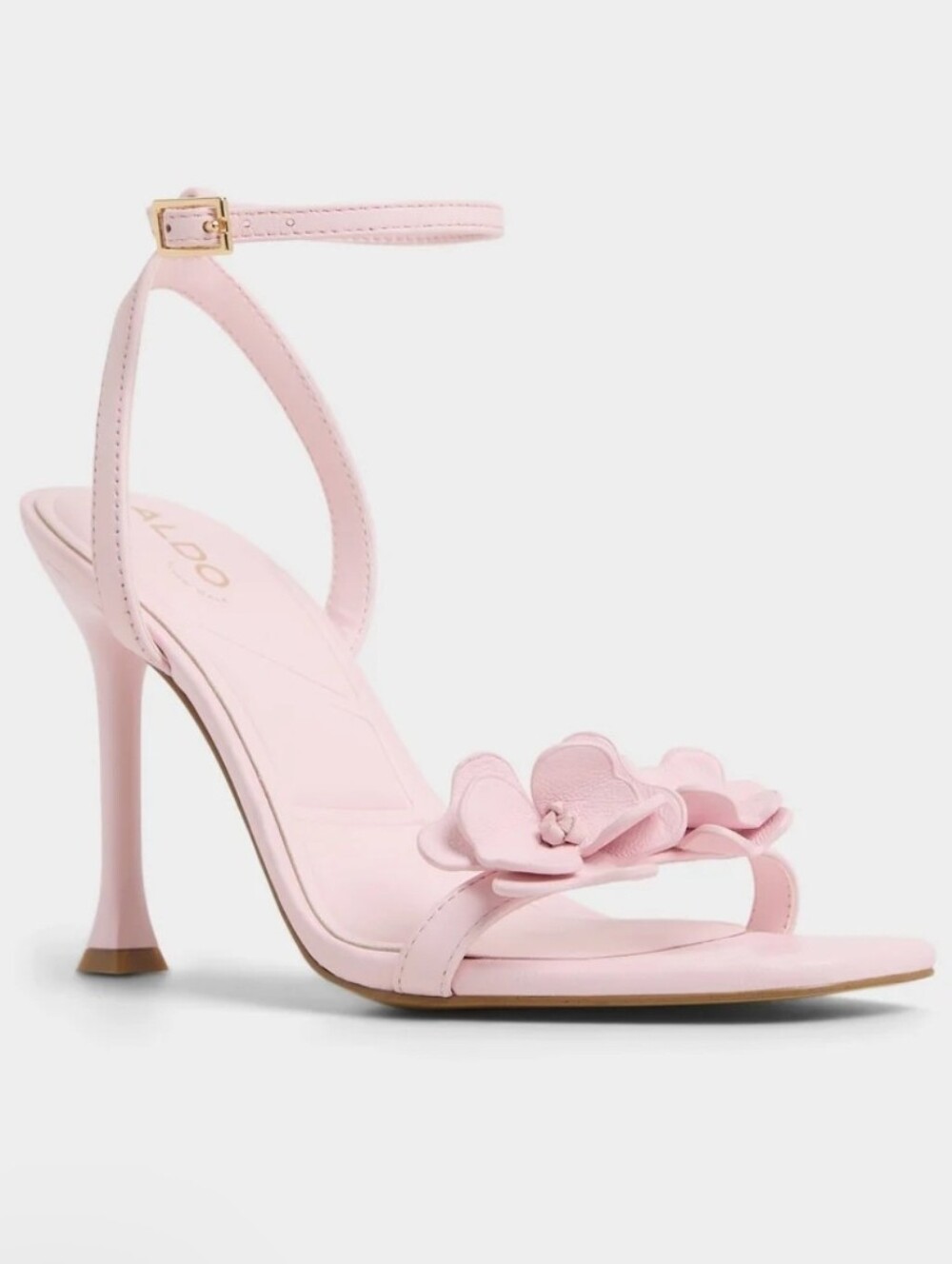 ALDO Daisylily Floral Strappy Heeled Sandals Women Blush Pink Dress Size 10 M